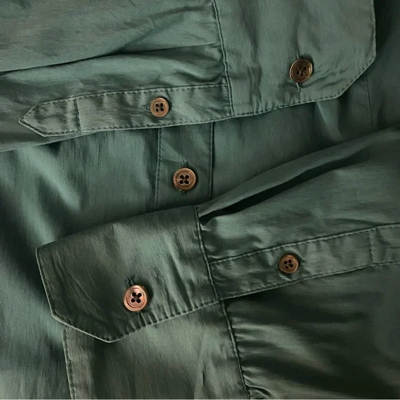 Ann Taylor Turquoise Button-Down Shirt EUC 6 - Picture 5 of 6